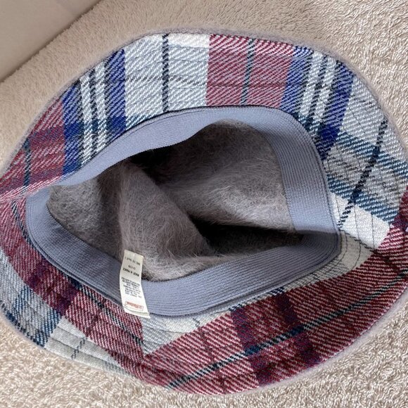 Vintage St. Michael Purple Grey Rabbit Hair Bucket Style Hat - Picture 7 of 9